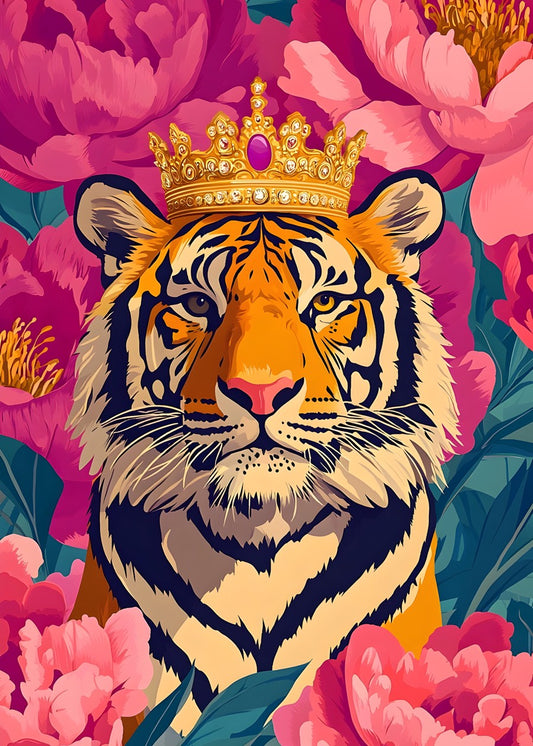 The Tiger king flower wall art