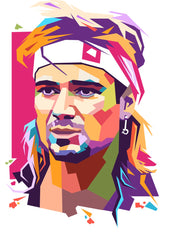 Andre Agassi pop art