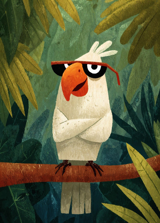 Grumpy Parrot with Shades