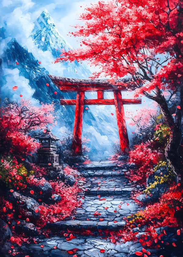 Japanese Torii Gate Pathway to Serenity