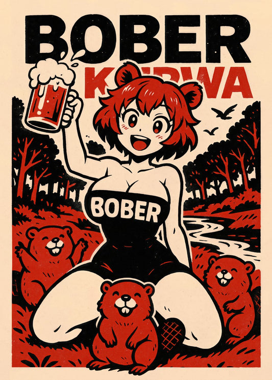 Anime Bober Kurwa and Beer