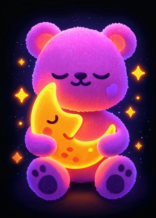 Neon Moon Hug Bear