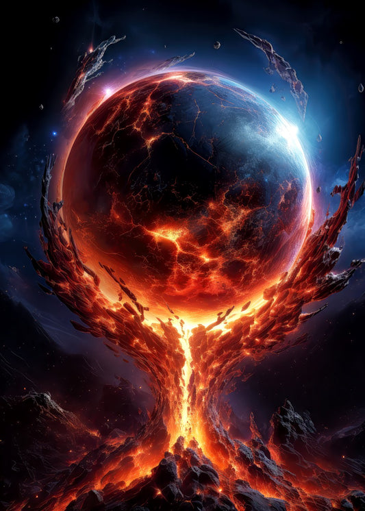 Cosmic Sphere Above Eruption