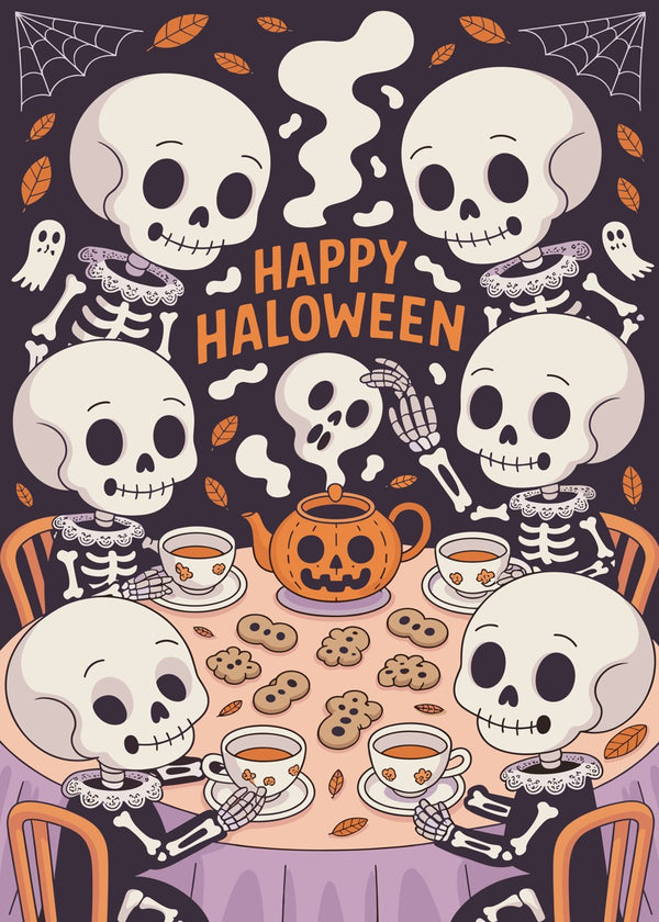 Skeleton Tea Party Halloween