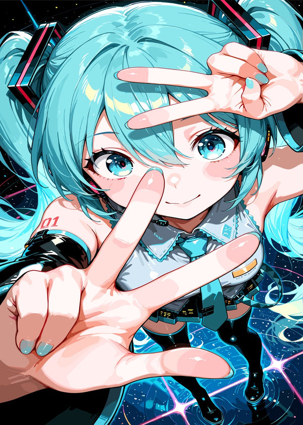 Futuristic Pose Hatsune Miku, CV01