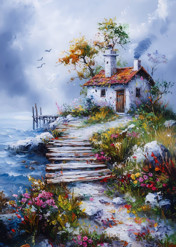 Lonely House at ocean