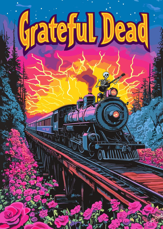 Grateful Dead Train Poster