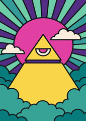 Psychedelic Pyramid Eye