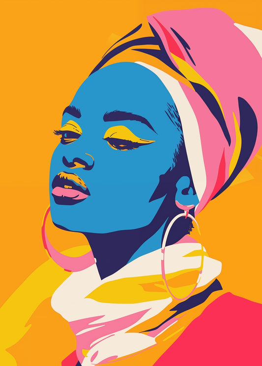Bold Pop Art Portrait African