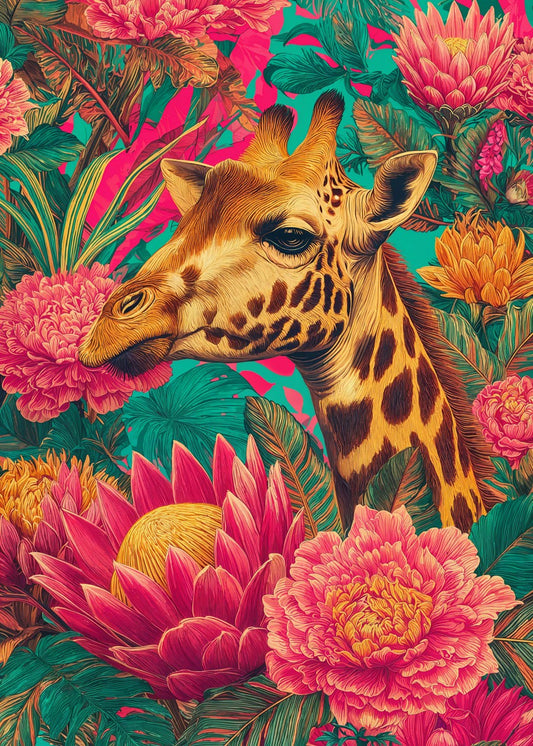 Giraffe in Blooming Eden