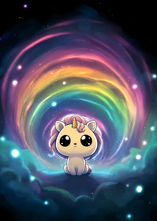 Cute Unicorn Rainbow Space