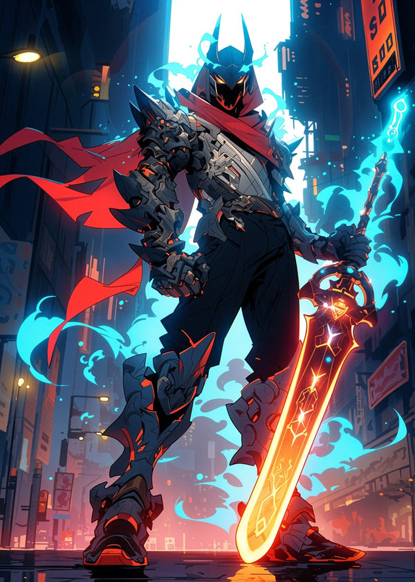 The Neon Flame Knight