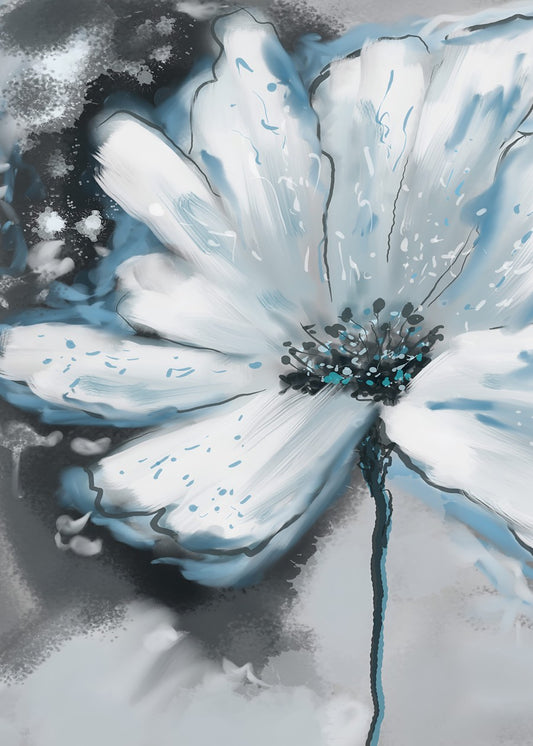 Icy Bloom Brushstroke