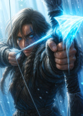 Archer with blue arrow