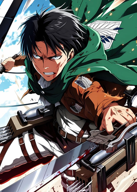 Levi Ackerman in Battle, Attack on titan