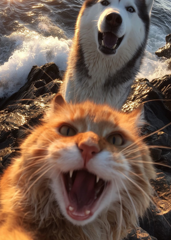 Awooooo! Cat! Awooo!