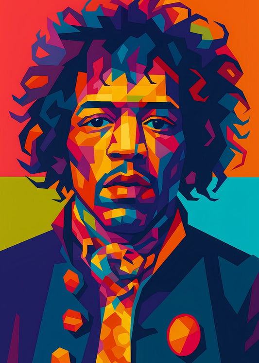 Jimi Hendrix Pop art style