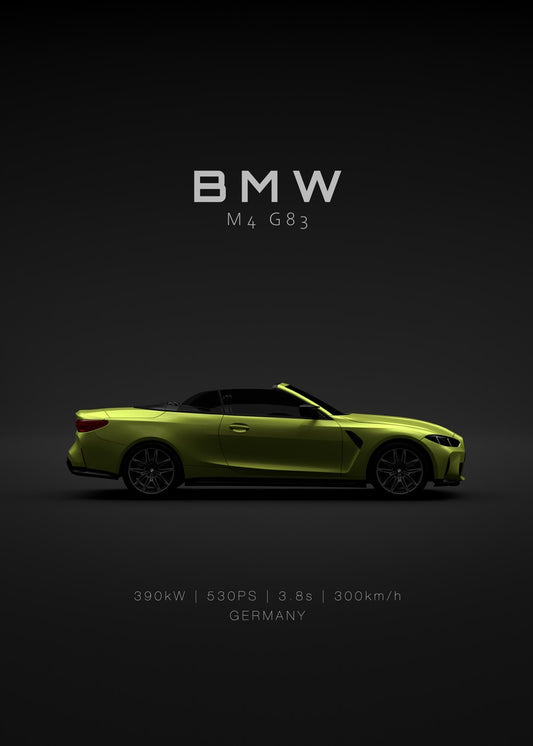 BMW M4 G83 Yellow Specs