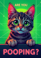 Are you pooping? Cat meme