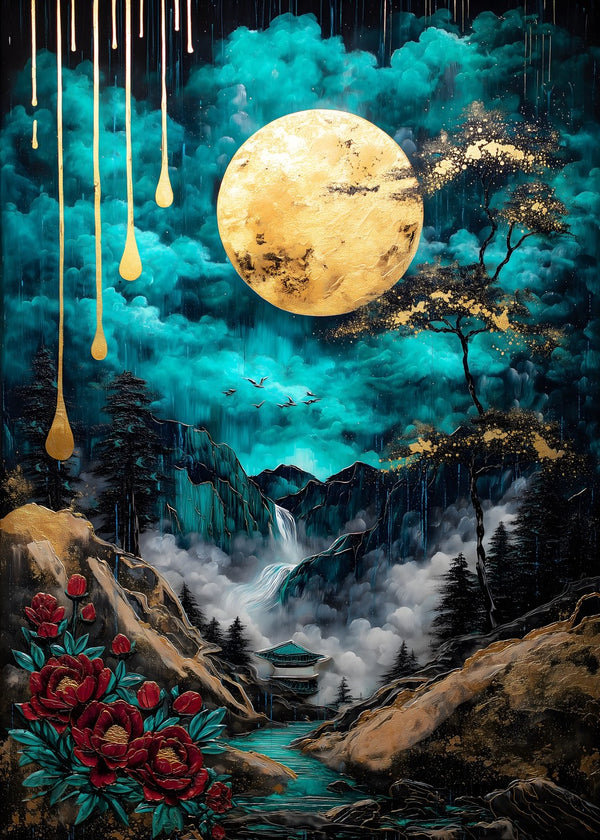 Golden Moonlit Dreamscape