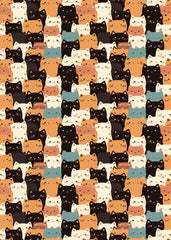 Cute Cartoon Kittens Pattern