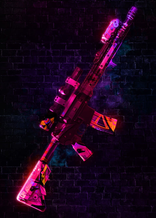Neon Cyberpunk AR-15