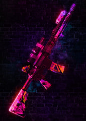 Neon Cyberpunk AR-15