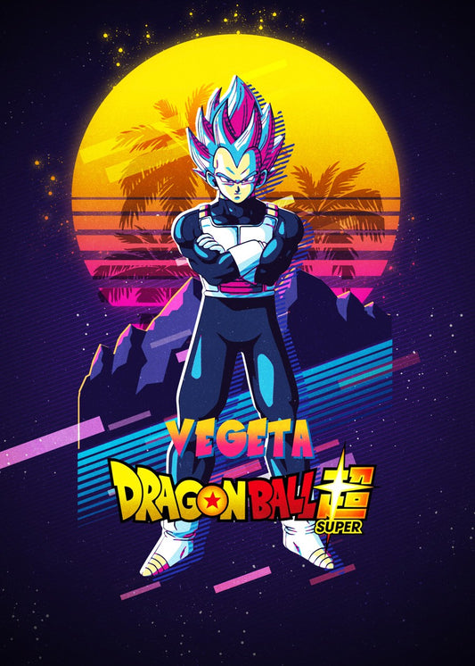 Vegeta Retro Vaporwave Art