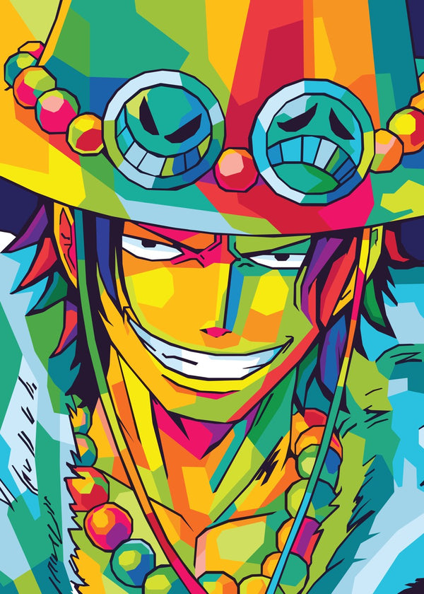 Portgas D. Ace in WPAP Style, One Piece