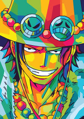 Portgas D. Ace in WPAP Style, One Piece