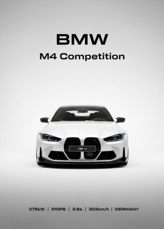BMW M4 competition white art 