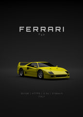 Ferrari F40 1992 - Yellow Fron