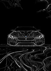 Black Line Art BMW M4