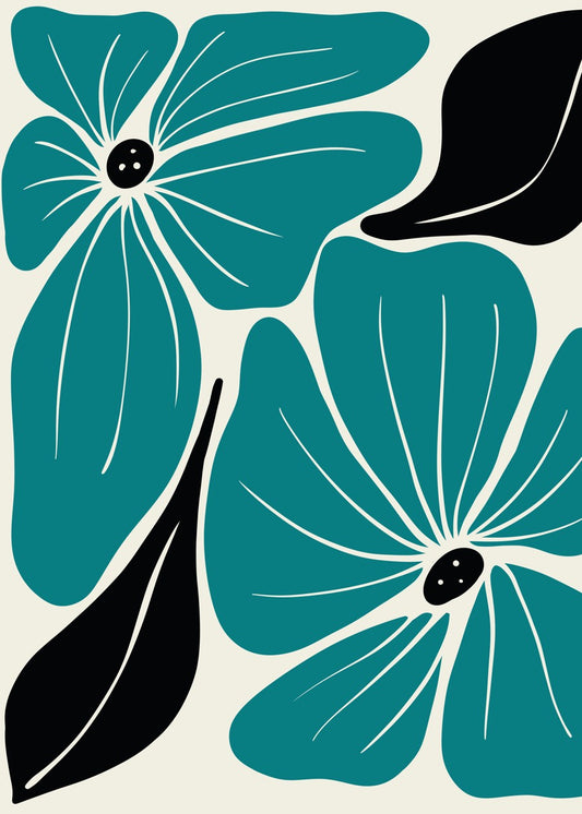 Teal Botanical Duo