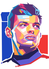 Max Verstappen pop art portrai