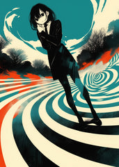 Anime Girl in Suit Surreal