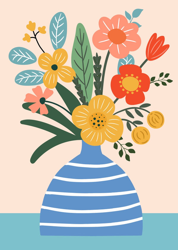 Colorful Vase Blooms
