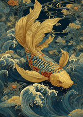 Golden Koi in Mystic Tides