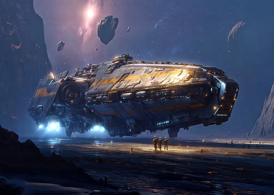 Massive Spaceship Lands