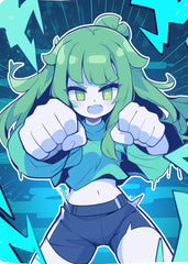 Anime Girl Boxing Pose