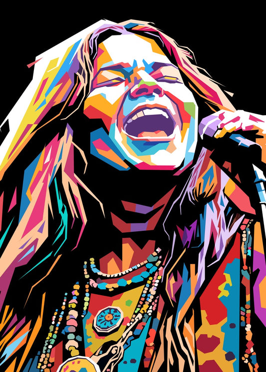 Janis Joplin pop art portrait
