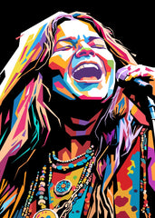 Janis Joplin pop art portrait