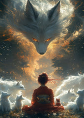 Woman, Foxes, and Spirit Fox