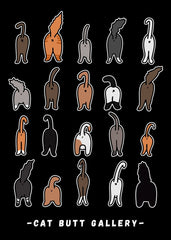 Cat butt gallery , black background