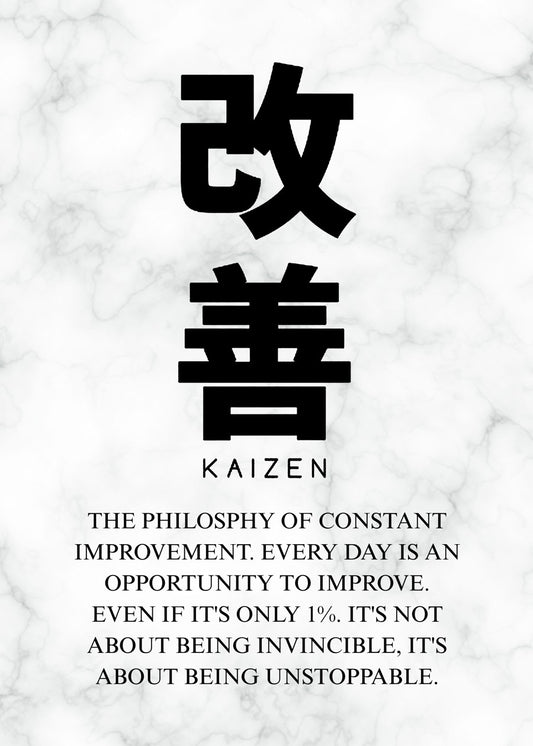 Kaizen The Philosophy of constant improvement white background