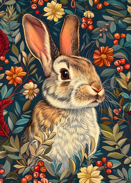 Rabbit basquiatt style animal