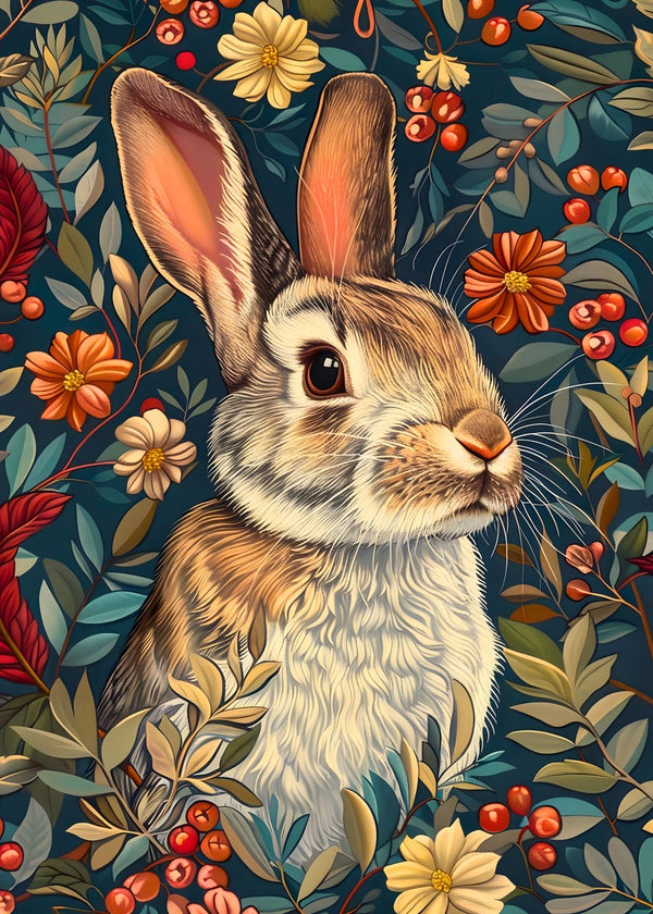 Rabbit basquiatt style animal