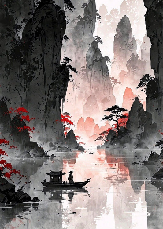 japan mountain cliffs