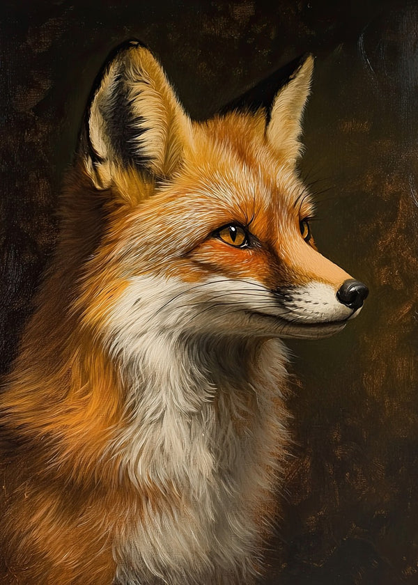 Fox in painting style