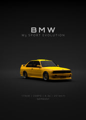 BMW M3 E30 Evo 3 Yellow Front